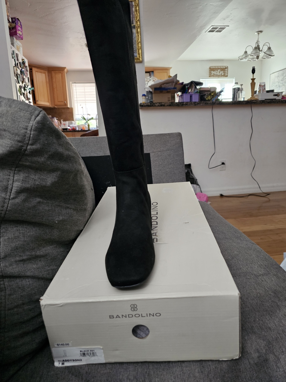 Bandolino Black Over-the-Knee Suede Boot